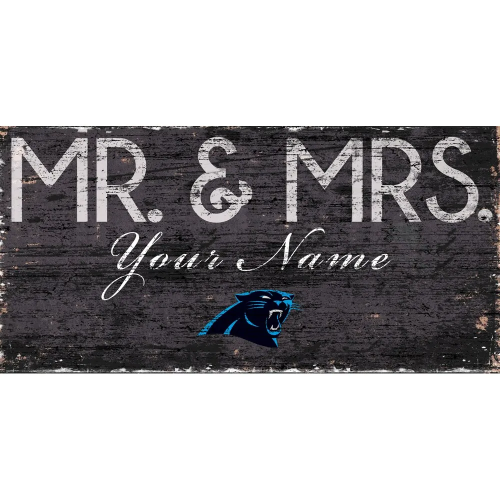 Lids Carolina Panthers 12' x 6' Personalized Mr. & Mrs. Sign