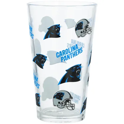 Panthers de la Caroline 16oz. Verre à Pinte Imprimé Allover