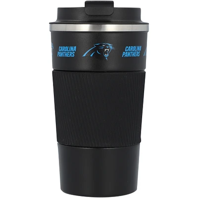 Carolina Panthers 18oz Coffee Tumbler with Silicone Grip