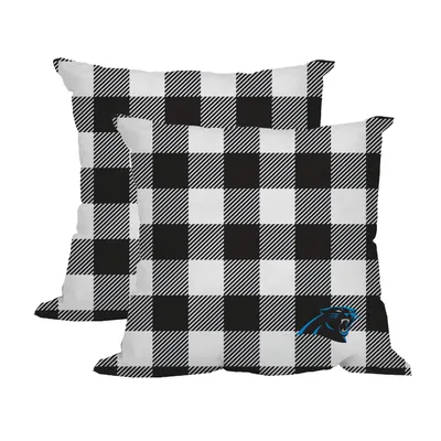 Carolina Panthers 2-Pack Buffalo Check Plaid Outdoor Pillow Set