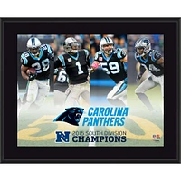 Plaque sublimée 10,5" x 13" des champions de la division sud de la NFC 2015 des Carolina Panthers