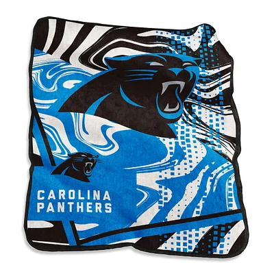 Carolina Panthers Couverture tourbillonnante Raschel 127 x 152,4 cm