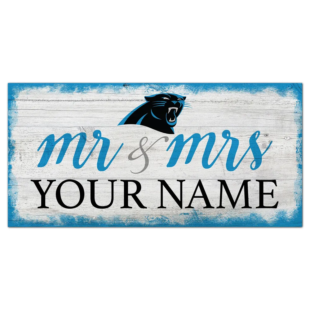 Lids Carolina Panthers 6' x 12' Personalized Mr. & Mrs. Script