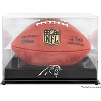 Carolina Panthers Black Base Football Logo Display Case with Mirror Back
