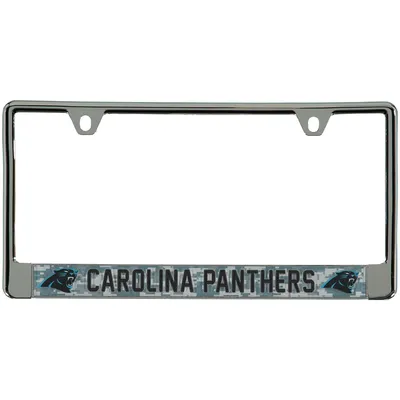 Cadre de plaque d'immatriculation Digi Camo des Panthers de la Caroline avec lettres noires