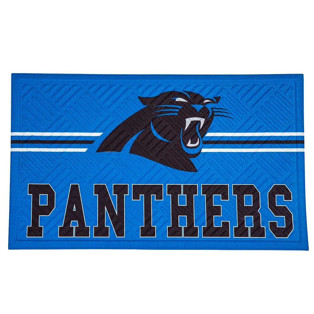 Carolina Panthers Embossed Door Mat