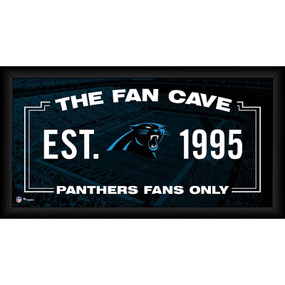 Carolina Panthers Framed 10" x 20" Fan Cave Collage