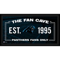 Carolina Panthers Framed 10" x 20" Fan Cave Collage