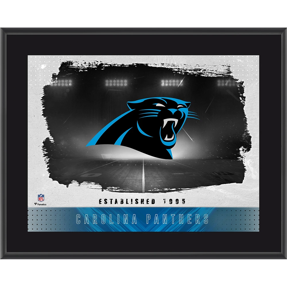 Carolina Panthers Framed 10.5" x 13" Sublimated Horizontal Team Logo Plaque