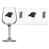 Verre à vin à pied avec logo des Carolina Panthers, 12 oz