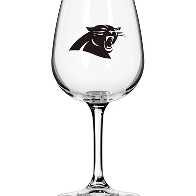 Verre à vin à pied avec logo des Carolina Panthers, 12 oz