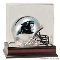 Carolina Panthers Mahogany Logo Mini Helmet Display Case