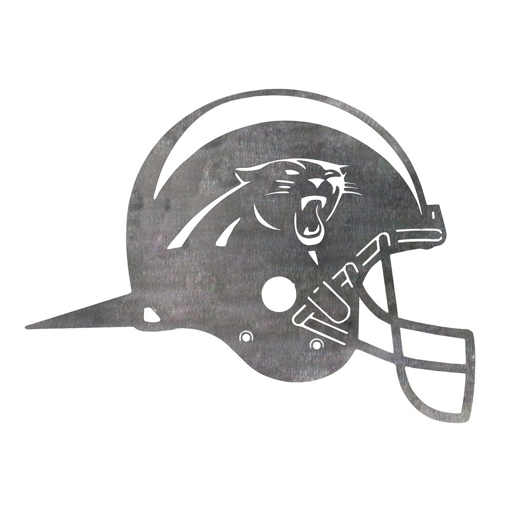 Carolina Panthers Metal Garden Art Helmet Spike