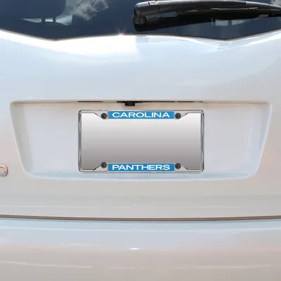 Carolina Panthers Mirror With Color Letters Top/Bottom License Plate Frame