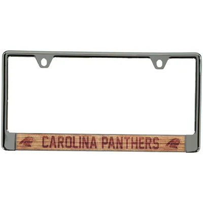 Carolina Panthers Wood Design Acrylic License Plate Frame