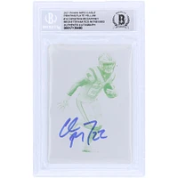 Christian McCaffrey Carolina Panthers Autographed 2021 Panini Impeccable Yellow Printing Plate #14 #1/1 Beckett Fanatics Witnessed Authenticated Card 
