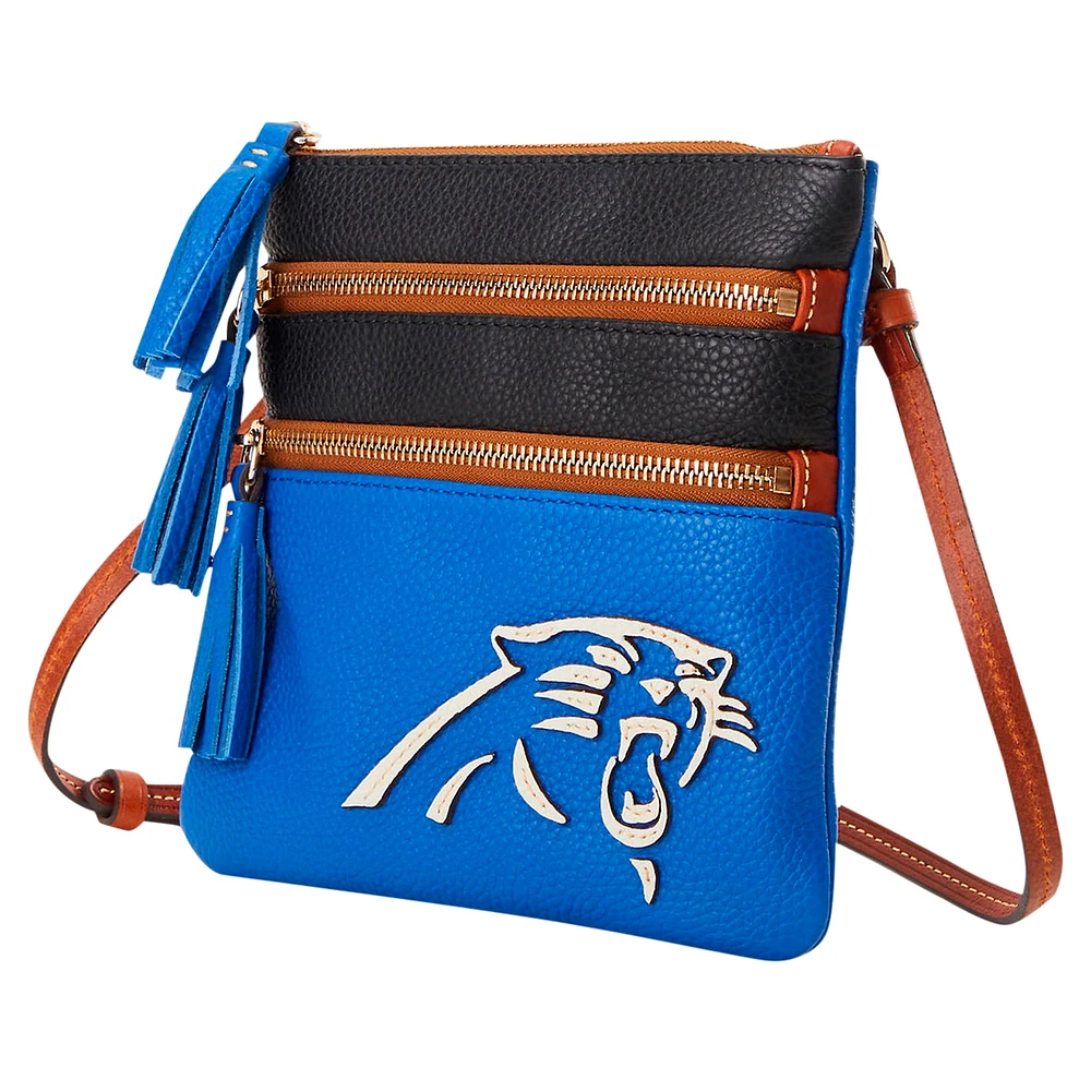 Dooney & Bourke Carolina Panthers Infield Sac à bandoulière triple fermeture éclair