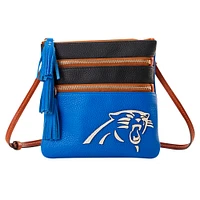 Dooney & Bourke Carolina Panthers Infield Sac à bandoulière triple fermeture éclair