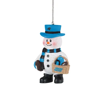 Carolina Panthers FOCO Snowman Basket Ornament