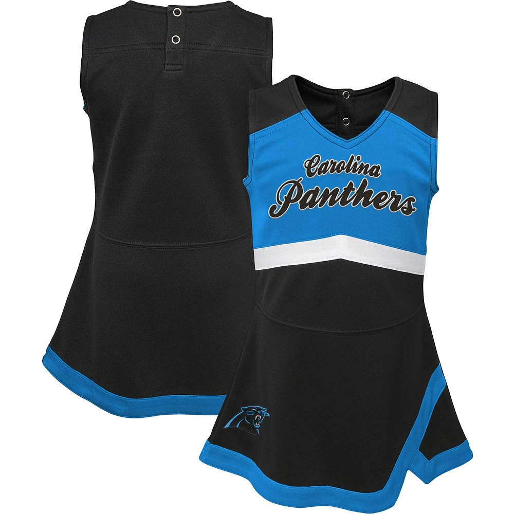 Robe pull Capitaine Cheer Captain des Panthers de la Caroline noire pour bébé fille