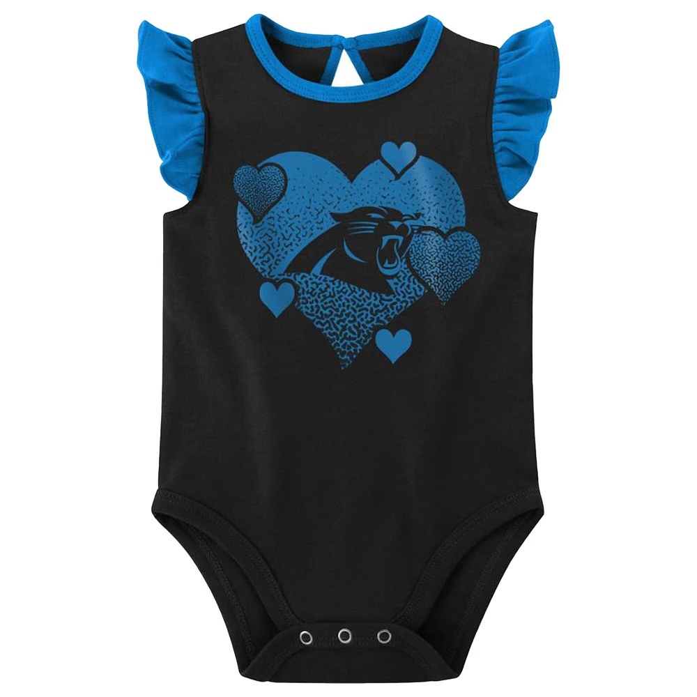 Lot de 2 bodys pour nouveau-nés et bébés Panthers la Caroline noirs/bleus Spread the Love