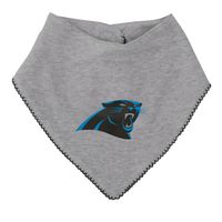 Girls Newborn & Infant Black/Heathered Gray Carolina Panthers All The Love Bodysuit Bib Booties Set