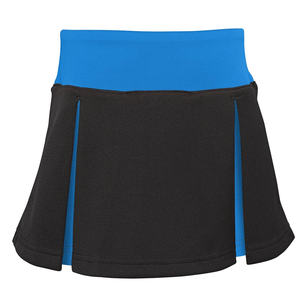 Girls Preschool Black Carolina Panthers Spirit Cheerleader Two-Piece Set with Bloomers