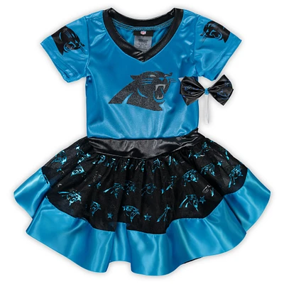 Costume Tutu Tailgate Game Day V-Neck pour tout-petits des Panthers de la Caroline bleues