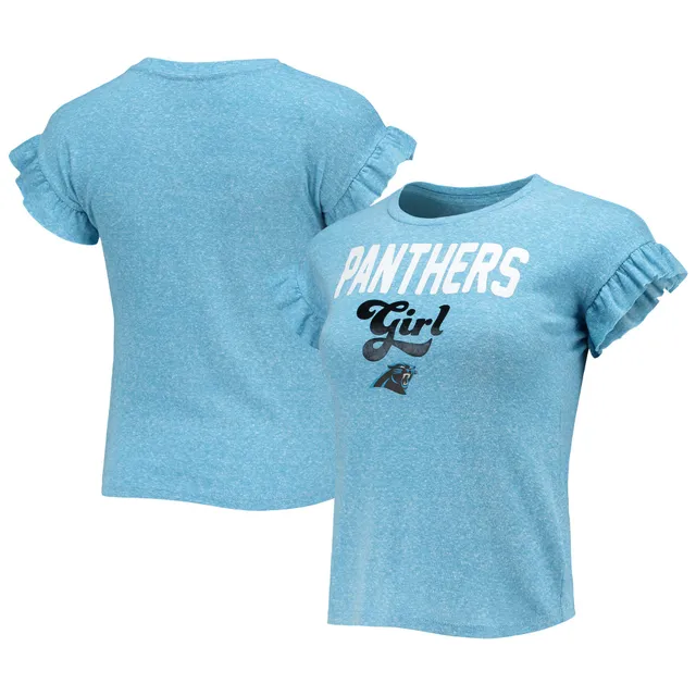 Girls Youth 5th & Ocean by New Era Pink Carolina Panthers Jersey