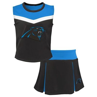 Ensemble deux pièces de pom-pom girl Black Carolina Panthers Spirit pour filles