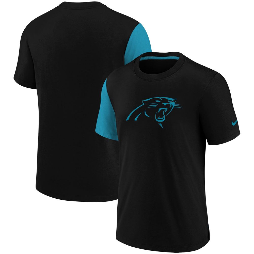 Youth Black Carolina Panthers Football T-Shirt 