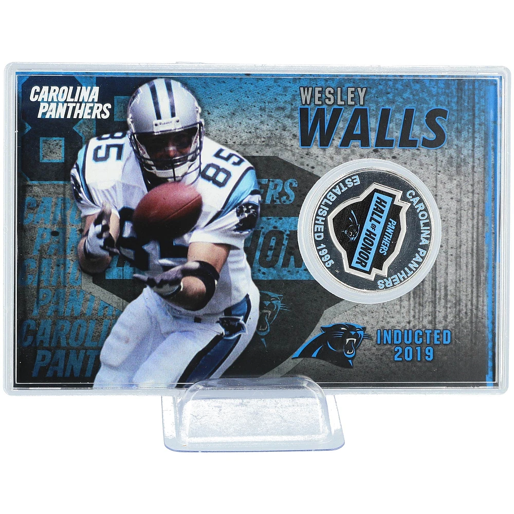 Highland Mint Wesley Walls Carolina Panthers 2019 Hall of Honor Coin Card