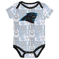 Infant Carolina Panthers Play Day Three-Pack Bodysuit Set