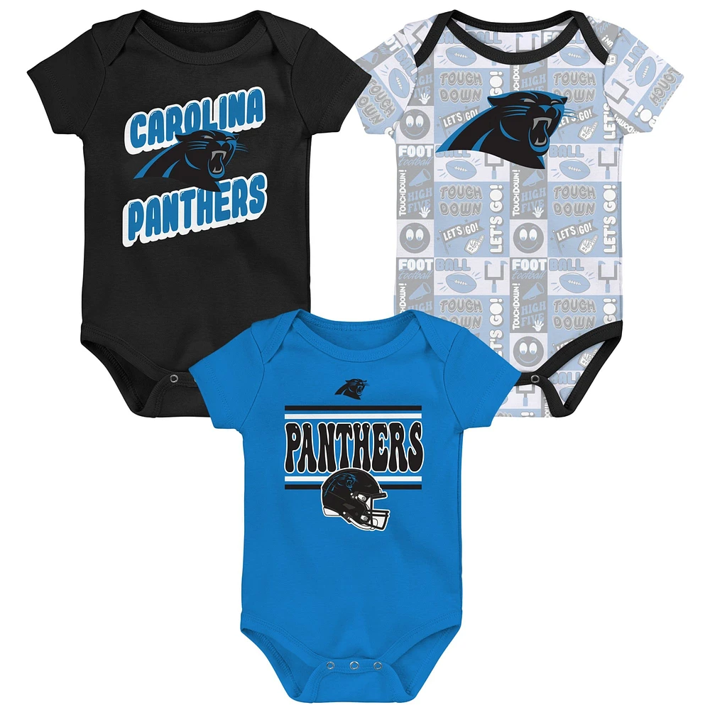 Infant Carolina Panthers Play Day Three-Pack Bodysuit Set