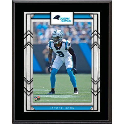 Plaque de joueur sublimée de 10,5" x 13" des Carolina Panthers de Jaycee Horn
