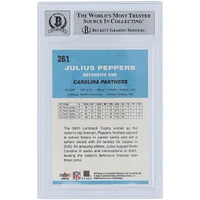 Julius Peppers Carolina Panthers Autographed 2002 Fleer Tradition #261 Beckett Fanatics Witnessed Authenticated 9/10 Rookie Card