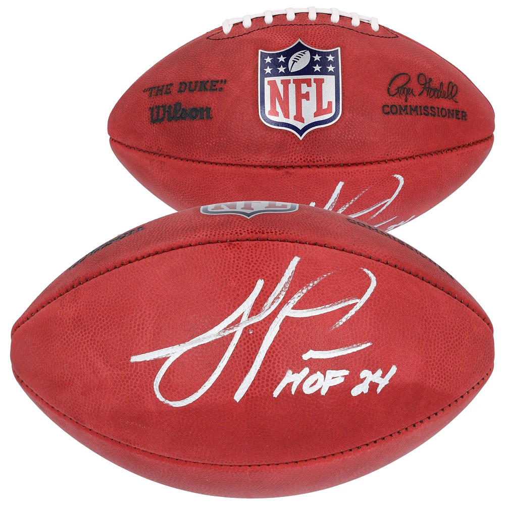 Julius Peppers Carolina Panthers Autographed Full Color Duke Football with "HOF 24" Inscription