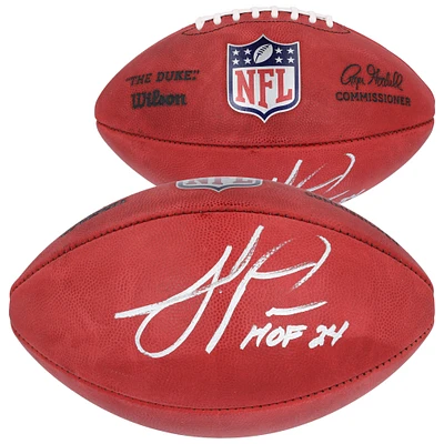 Julius Peppers Carolina Panthers Autographed Full Color Duke Football with "HOF 24" Inscription