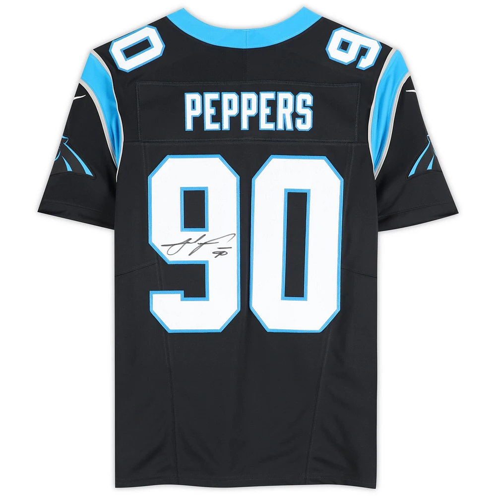 Julius Peppers Carolina Panthers Autographed Nike Limited Black Authentic Jersey