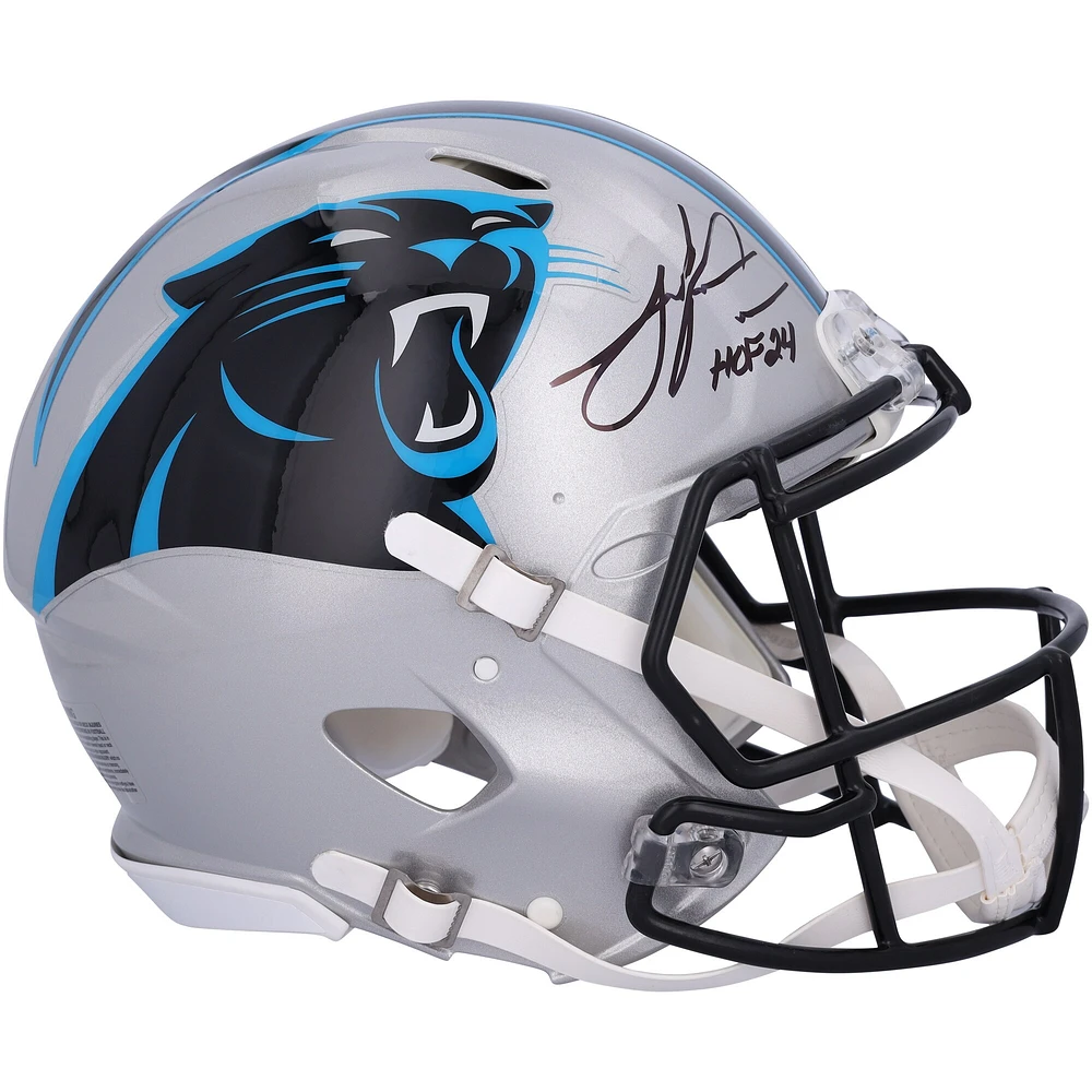 Julius Peppers Carolina Panthers Autographed Riddell Speed Authentic Helmet with "HOF 24" Inscription