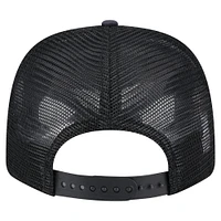 Men's New Era  Navy/Black Carolina Panthers Adventure Drinks Pattern 9SEVENTY Stretch-Snap Hat