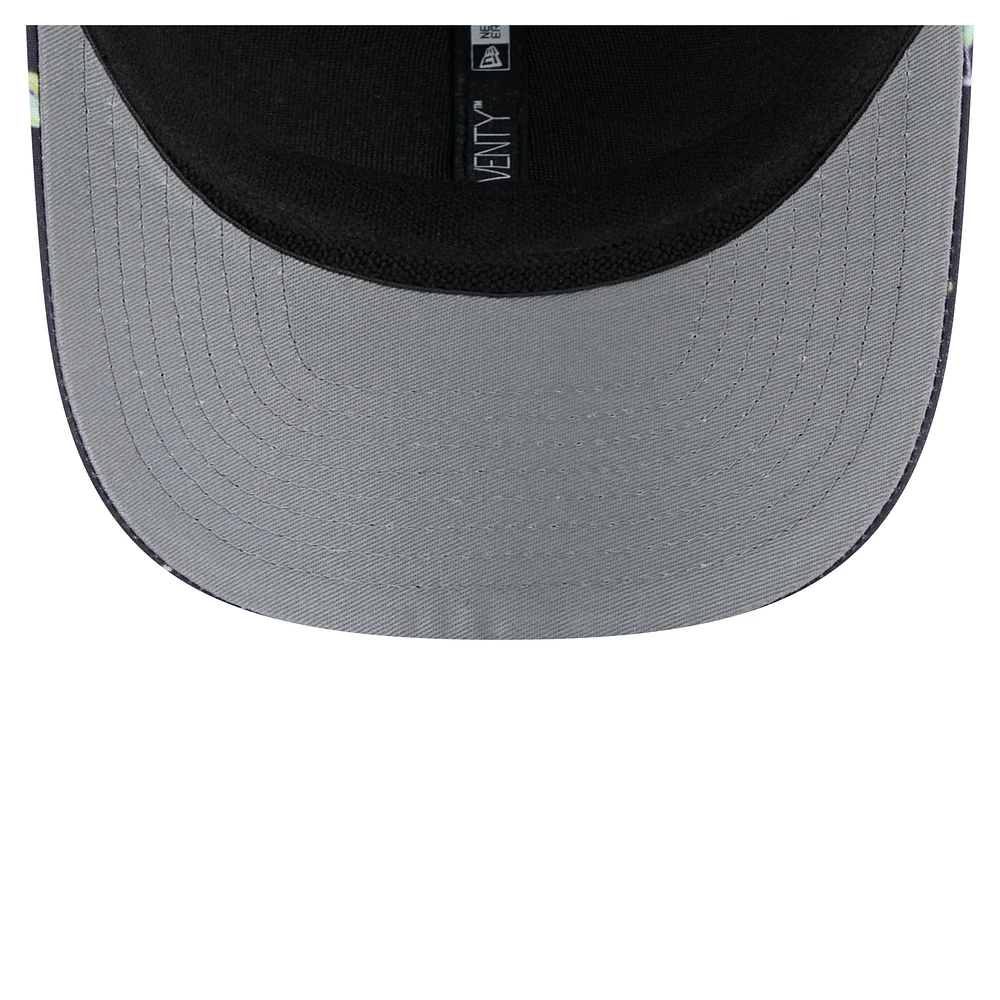Men's New Era  Navy/Black Carolina Panthers Adventure Drinks Pattern 9SEVENTY Stretch-Snap Hat