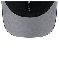 Men's New Era  Navy/Black Carolina Panthers Adventure Drinks Pattern 9SEVENTY Stretch-Snap Hat