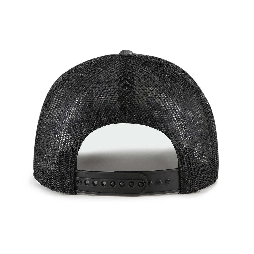 Casquette ajustable Fiji Trucker noire '47 pour homme des Carolina Panthers