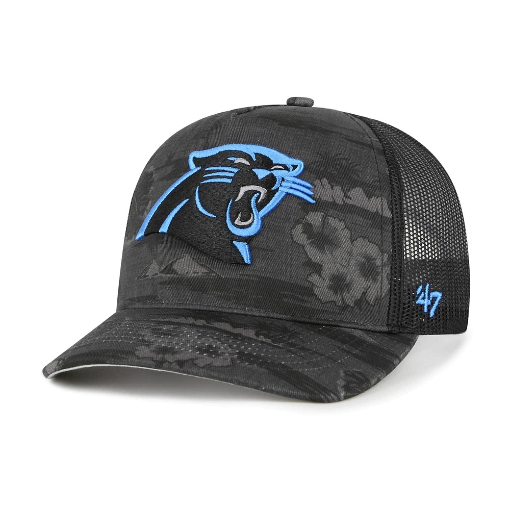 Casquette ajustable Fiji Trucker noire '47 pour homme des Carolina Panthers