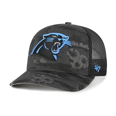 Casquette ajustable Fiji Trucker noire '47 pour homme des Carolina Panthers