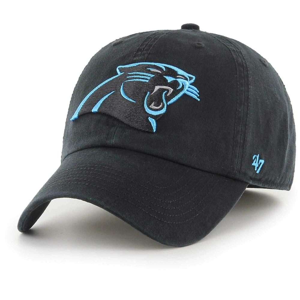 Men's '47 Black Carolina Panthers Franchise Logo Fitted Hat