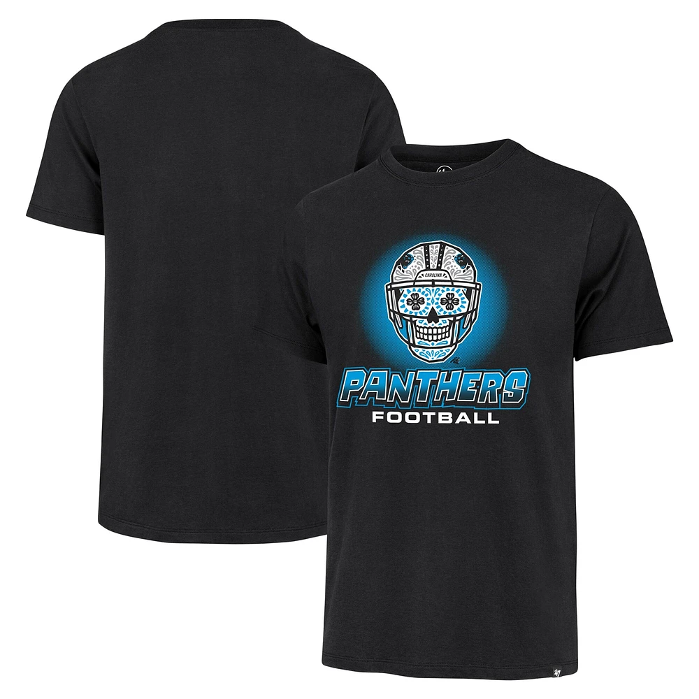 T-shirt Sugar Skull '47 pour hommes, Black Carolina Panthers