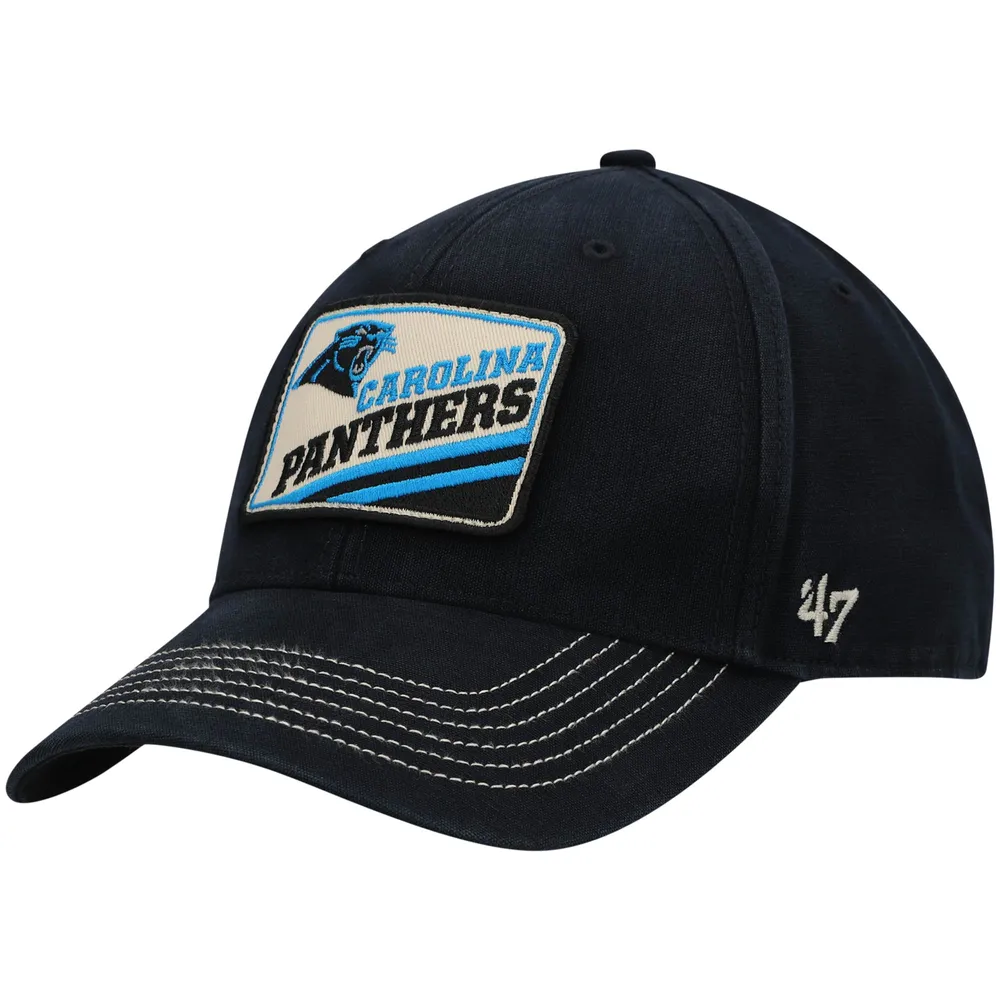 Men's '47 Black Carolina Panthers Esker Clean Up Adjustable Hat