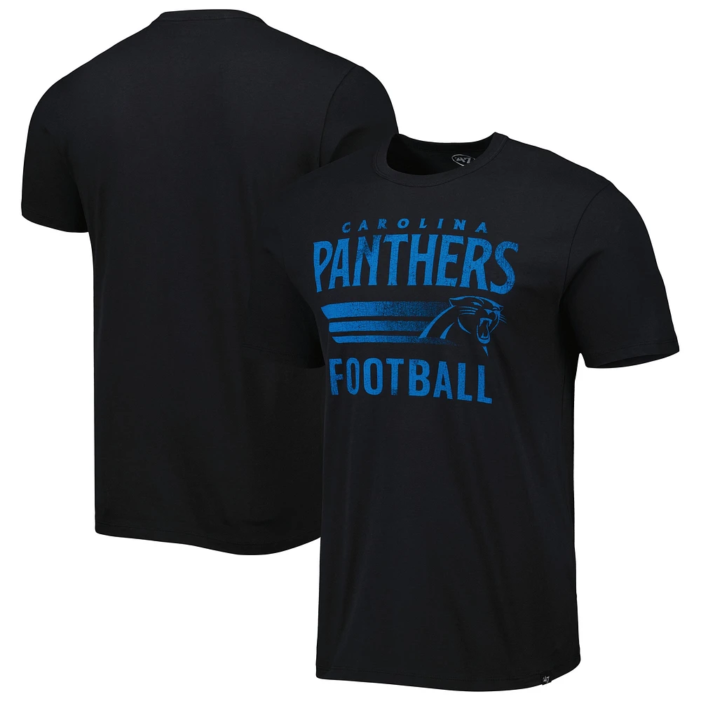 T-shirt pour homme '47 Black Carolina Panthers Wordmark Rider Franklin